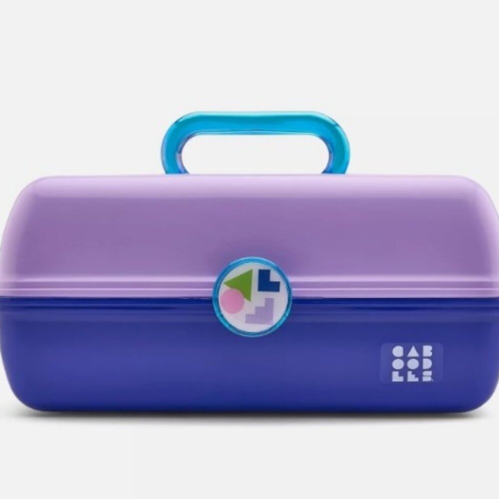 Caboodles On-The-Go Girl Makeup, Two-Tone Lilac on Cobalt, Cosmetic Box New